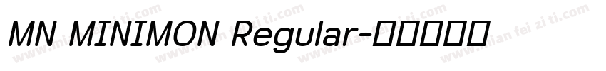 MN MINIMON Regular字体转换